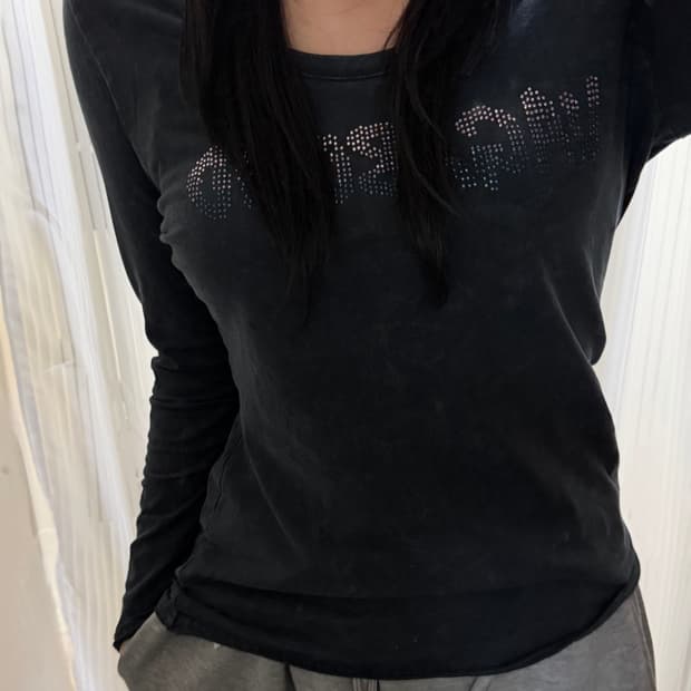 딱붙핏 버커루 네이비 긴팔티 S