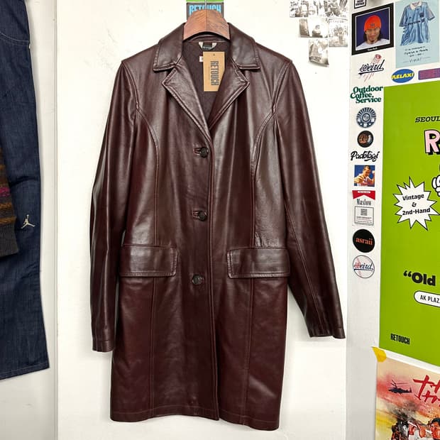 막스마라 카우레더 롱코트