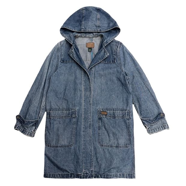 RALPH LAUREN 데님 롱 후드 야상 S
