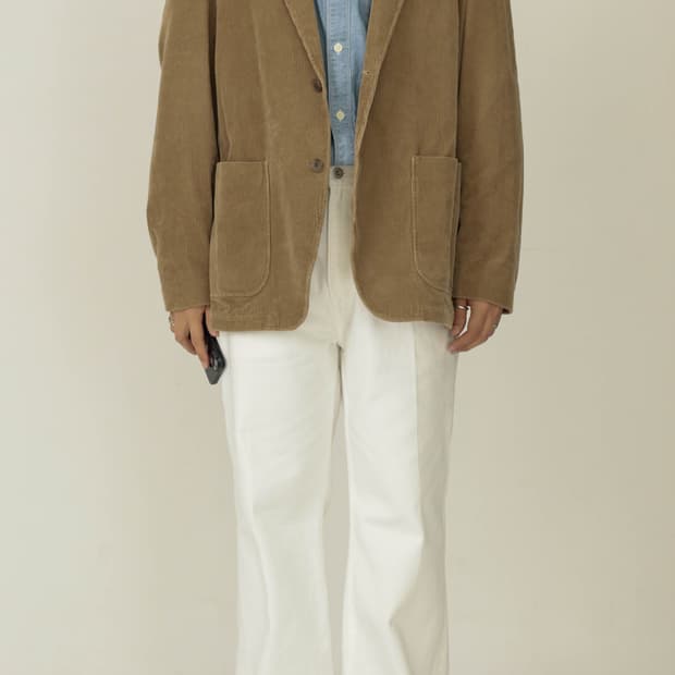 유니클로 코듀로이 투버튼 블레이저 XXL