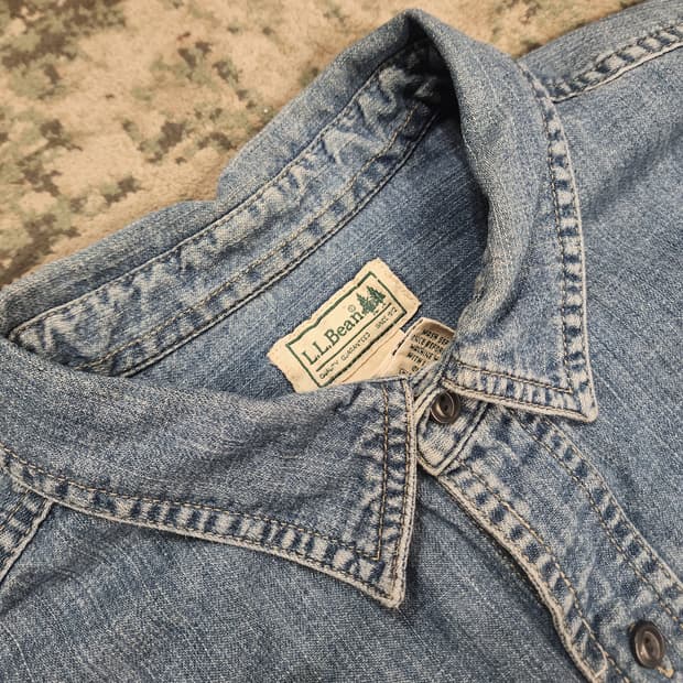 90s 오리지날 엘엘빈 데님 워크셔츠