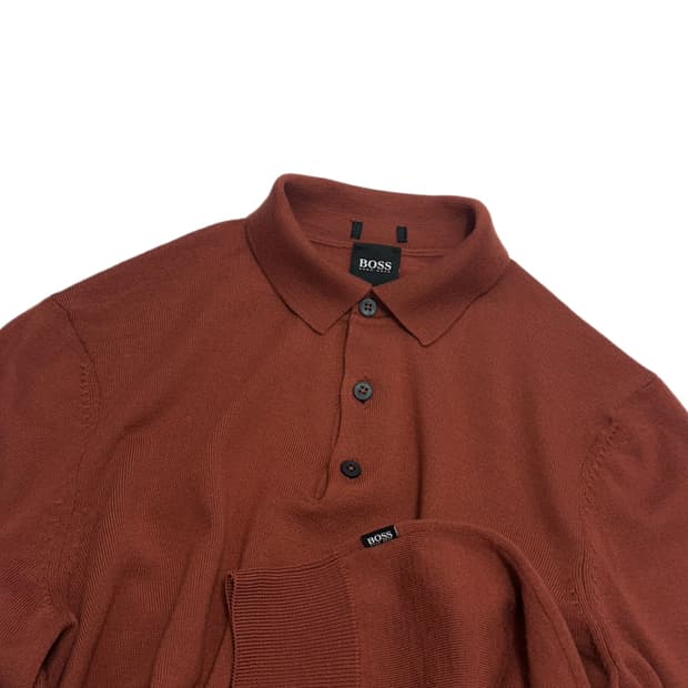 휴고보스 카라 니트