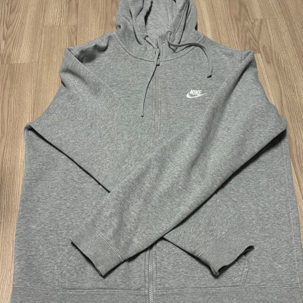 나이키 회색 후드집업 L