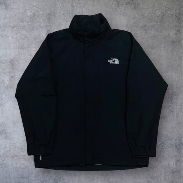 노스페이스 스몰 로고 고어텍스 블랙 바람막이