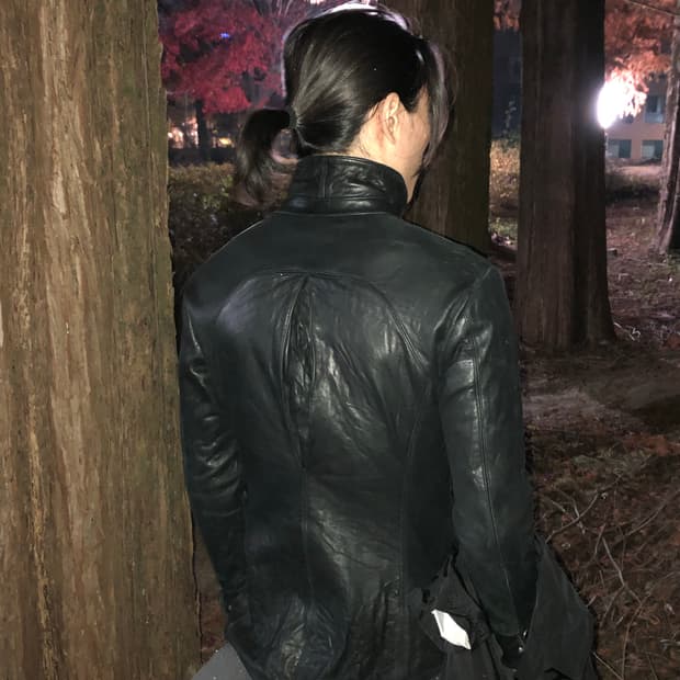 이세이미야케 레더셔츠