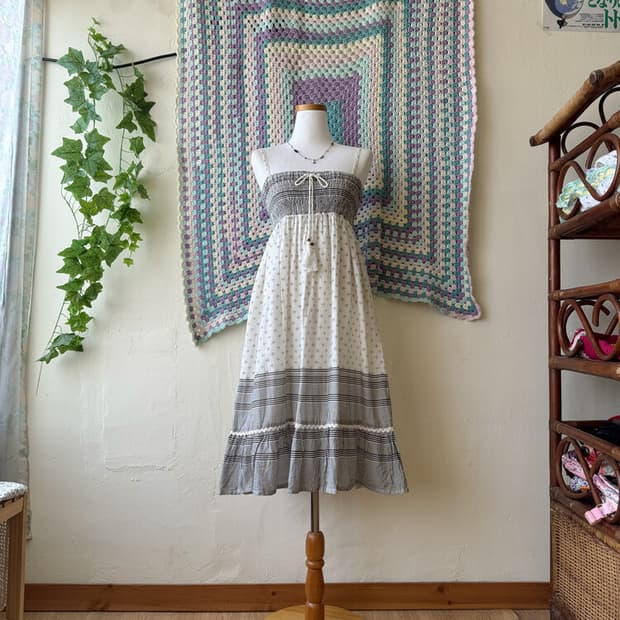 셀니빈티지 코지 원피스 스커트 투웨이