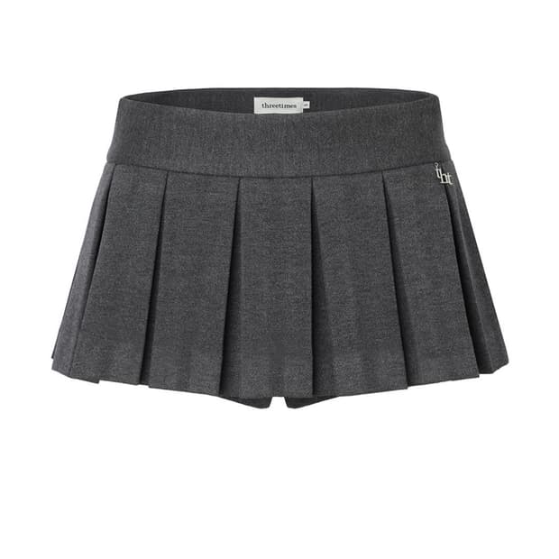 쓰리타임즈 loew pleats skirt 플리츠스커트 브랜디멜빌