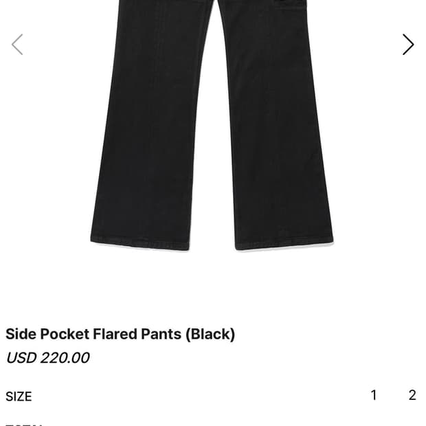 Side pocket flared pants(black)
