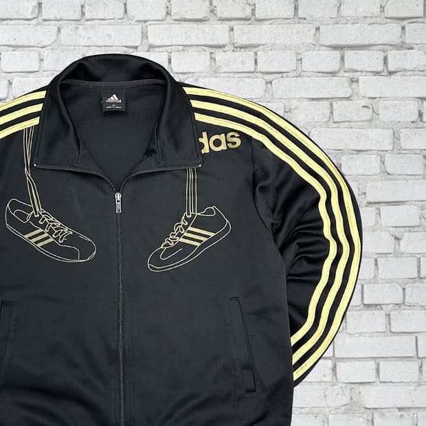아디다스 00s Y2K 올드스쿨 골드라인 빈티지 져지 100