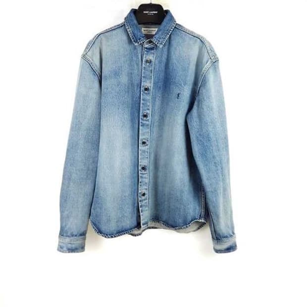 생로랑 카산드라 데님셔츠