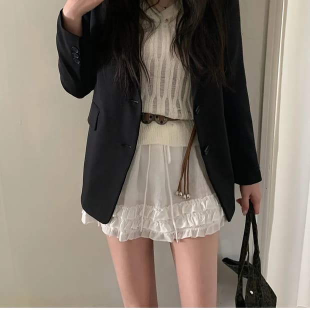 딜라잇문 정장 면접 자켓 오버핏 블레이저 블랙