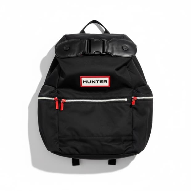 HUNTER 헌터 오리지널 나일론 미니 탑클립 백팩 블랙