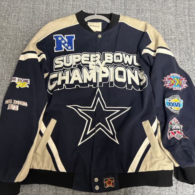 DUDACK 슈퍼볼 챔피언 바시티 자켓