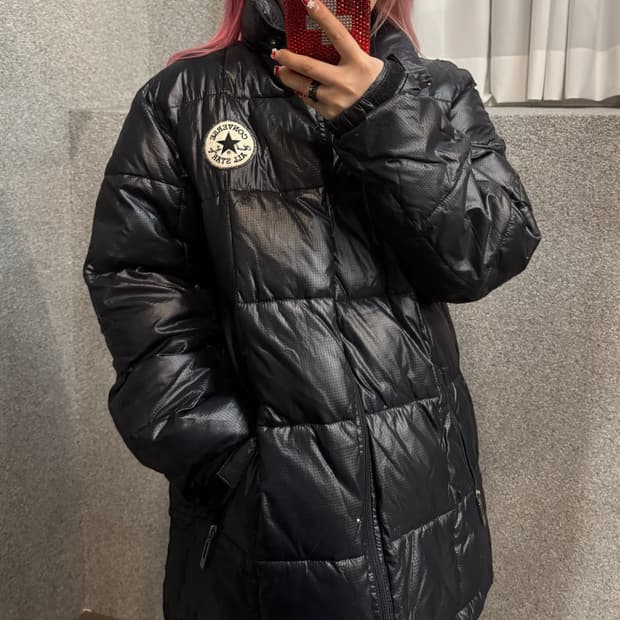 CONVERSE back logo padded jacket