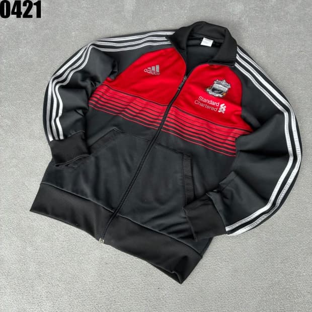 아디다스 리버풀 FC 트랙탑 블랙/레드 105
