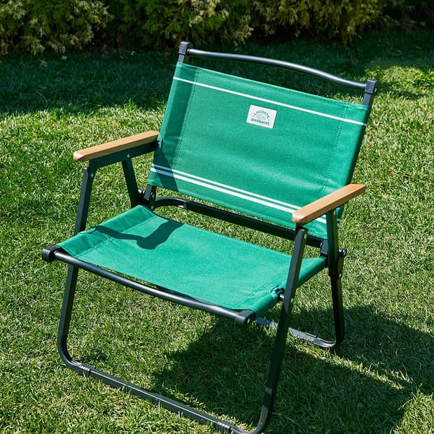 스타벅스 라코스테 캠핑의자+사이드포켓, 헌터 우산