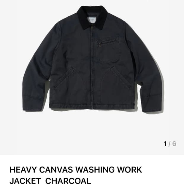 [1] 아웃스탠딩 헤비 캔버스 워크 자켓(차콜)