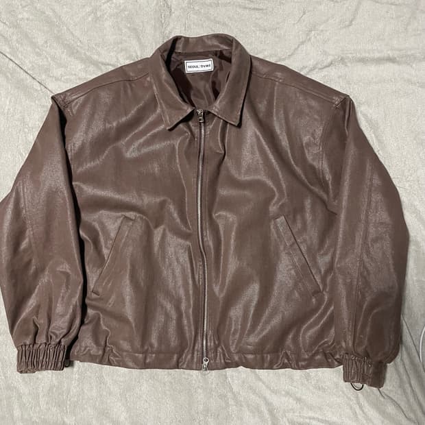 빈티지 브라운 레더 자켓