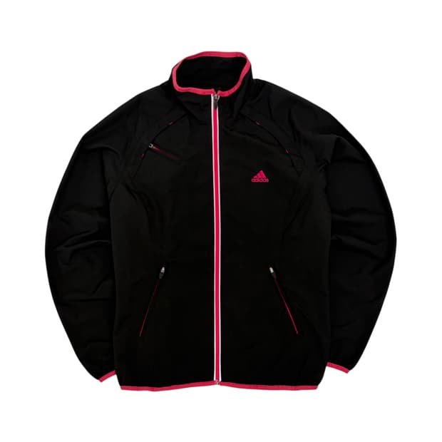 아디다스 블랙 핑크 라인 자켓