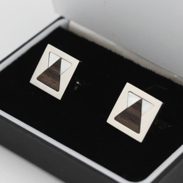 지방시 B+등급 천연자개 나무 한정판 남자 명품 커프스