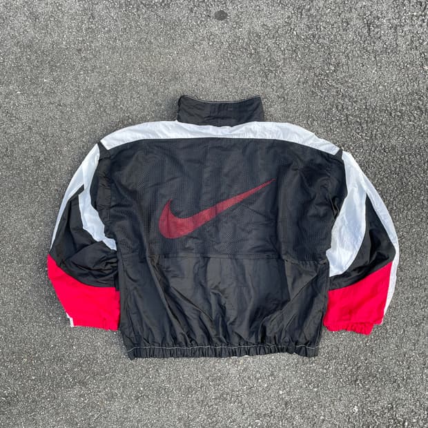 90s 나이키 매쉬 빅로고 오버핏 트랙자켓 올드스쿨 바람막이 L XL