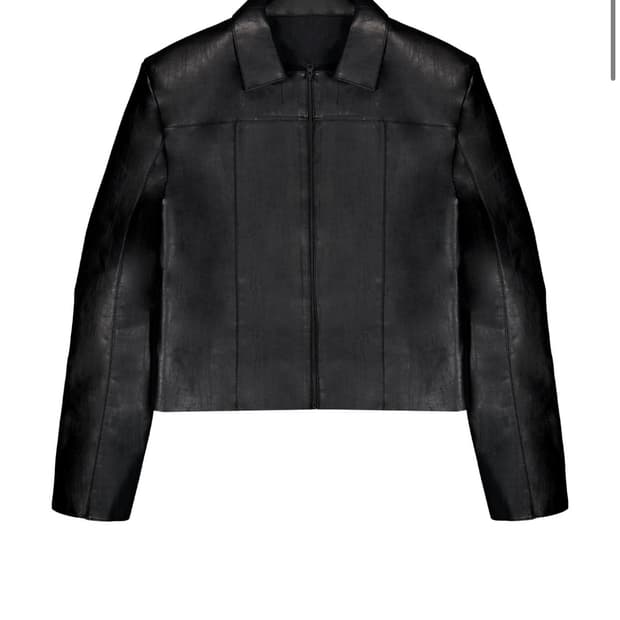 yyyy VERTICAL CRACK LEATHER JACKET 가죽 자케