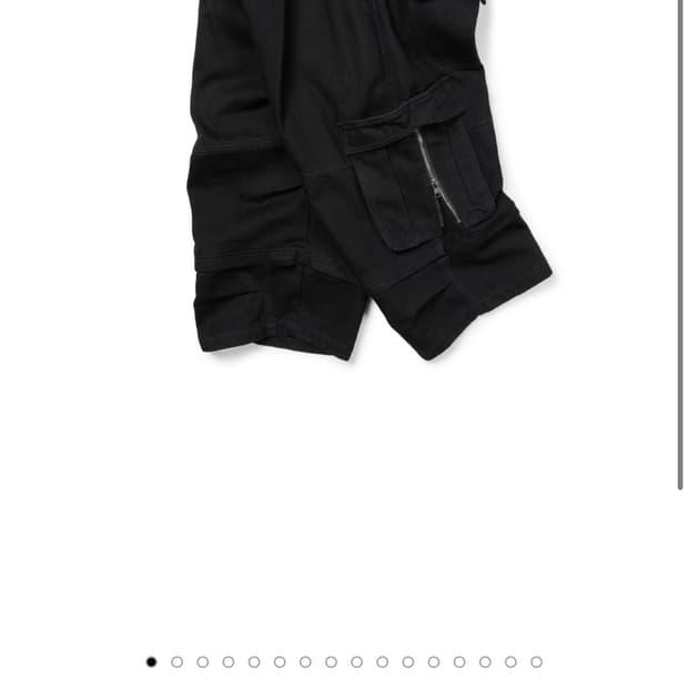 SIDE CARGO ZIPPER SHORTS (BLACK)