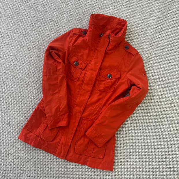 XS 타미힐피거 여성 폴리 집업 자켓 0408D