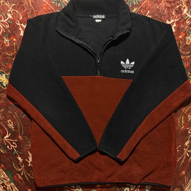 90’s Adidas half fleece 