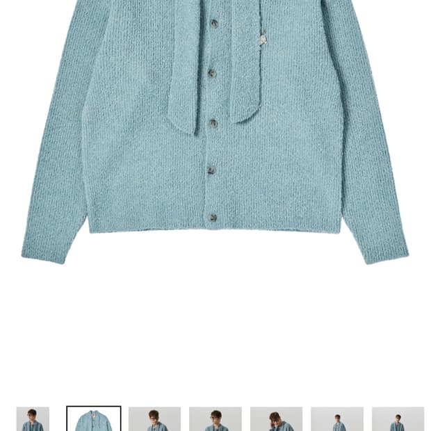 [COLLECTION LINE] 타이 디테일 빈티지 메 달 니트 가디건