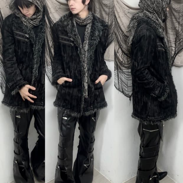 [IN THE ATTIC]2000s VKEI Fur Trimming Wa