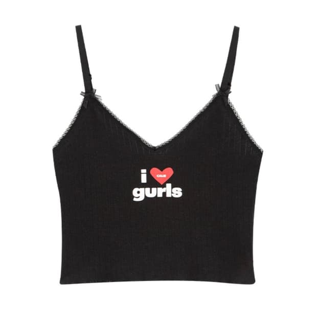 애즈이프캘리 CALIE GURLS SLEEVELESS BLACK