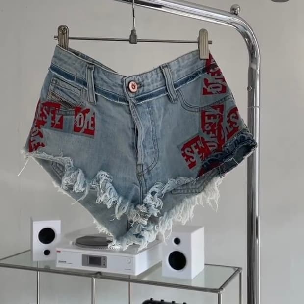 디젤 테이핑 핫팬츠 