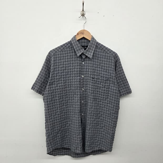 dior 디올 체크 반팔 셔츠 남성L