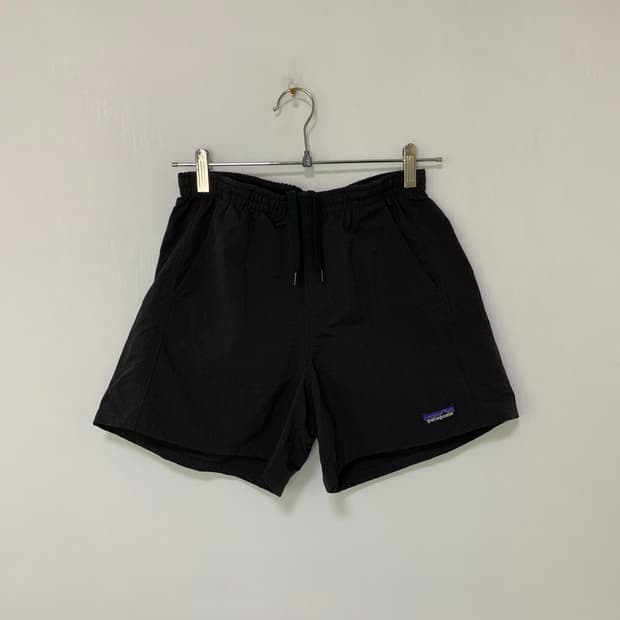 파타고니아 베이직 블랙 반바지 트레이닝 밴딩 쇼츠 S 남녀공용