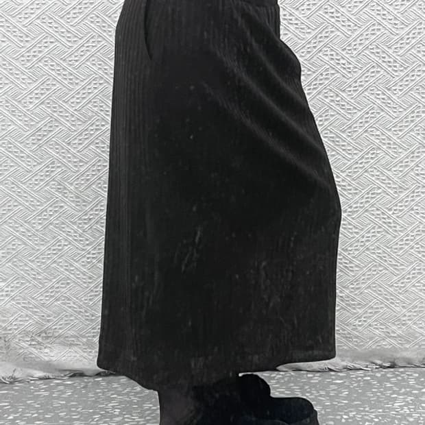 빈티지 모리걸 모던룩 플리츠라인 롱스커트 28인치 C07103