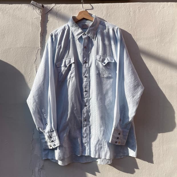 H bar C 실크체크패턴 웨스턴셔츠