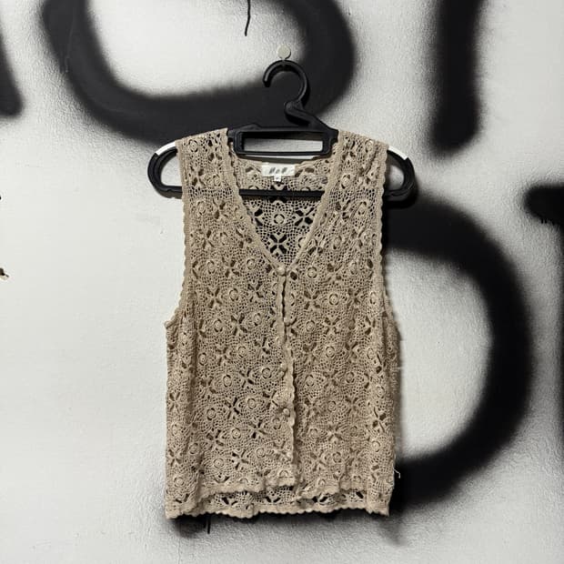 VTG 빈티지 크로쉐 레이어드 베스트