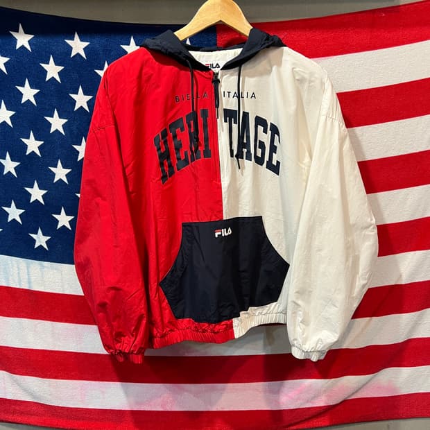 휠라 헤리티지 풀오버 바람막이