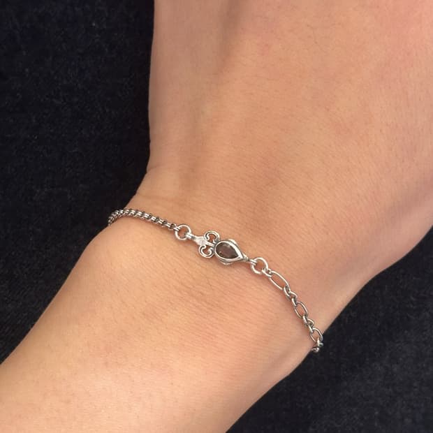Smoky Quartz 925 Silver Bracelet 