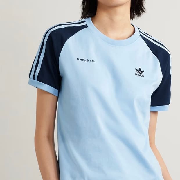 아디다스 스포티앤리치 반팔 티셔츠 스카이 S size