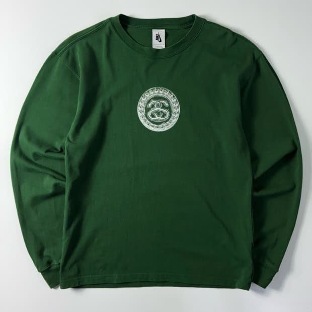 Nike  나이키 x 스투시 빅 스우시 그린 롱슬리브 