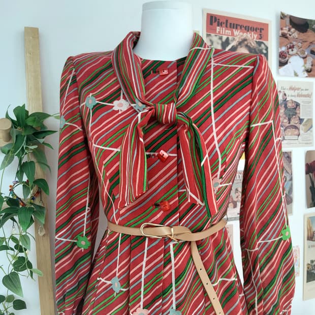 레트로 플라워 빈티지 원피스