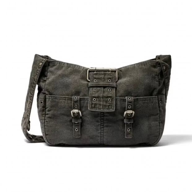 Open yy stud messenger bag