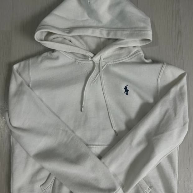폴로 후드티 화이트 