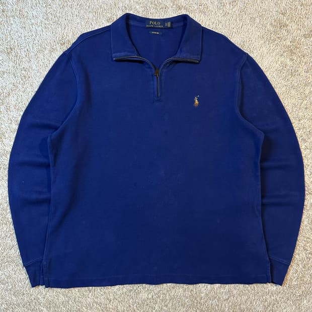 폴로 랄프로렌 신형 멀티포니 하프 반집업 니트 블루
