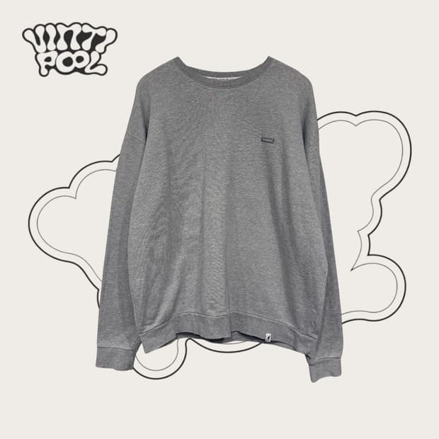 캉골 스몰로고 오버사이즈 맨투맨 스웻셔츠 L-XL 그레이