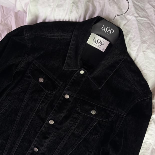 엘무드 버번 데님 벨벳틴 트러커 자켓 / 46 / lmood