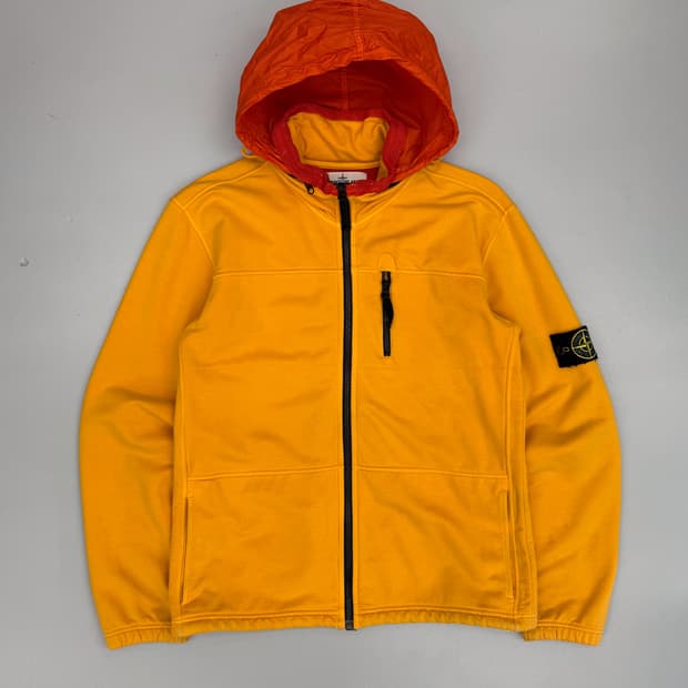 스톤아일랜드 12ss 나일론 후드 스웻 집업 자켓