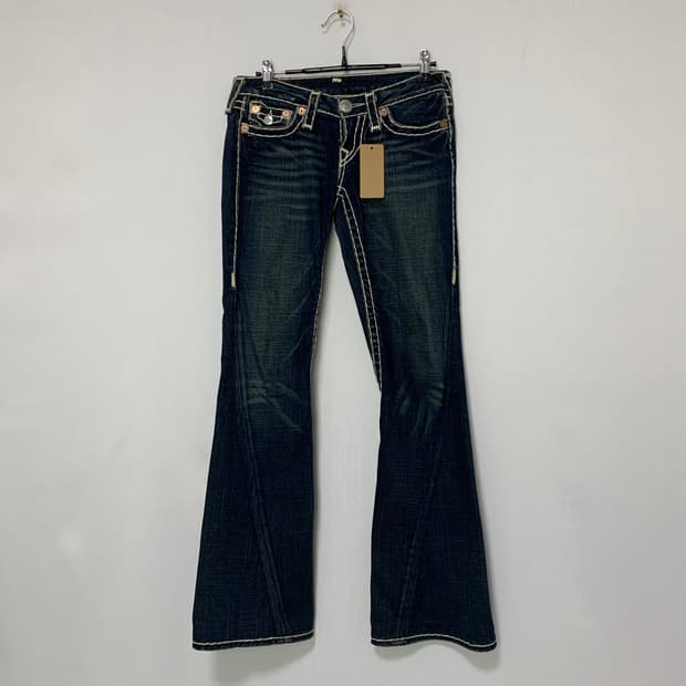 00s 트루릴리젼 부츠컷 데님 청바지 24인치 로우라이즈 로우웨스트 y2